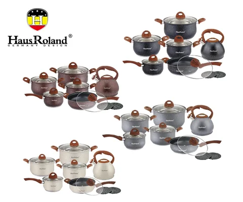 Набір посуду Haus Roland HR120-1 14 предметів з нержавіючої сталі