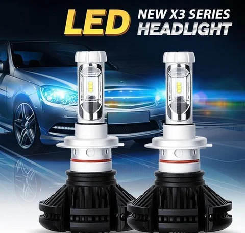 LED-лампи X3 цоколь H1 для автомобіля, IP65, 6000 лм, 25 Вт