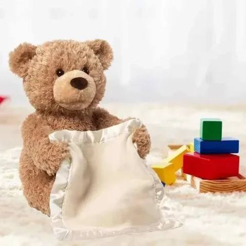 Інтерактивна плюшева іграшка Ведмедик Peekaboo Bear 30 см коричнева