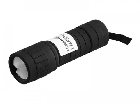 Ліхтарик ручний COB LMF53 на батарейках, чорний, пластиковий