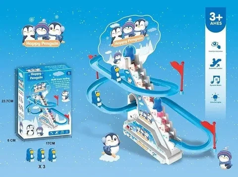 Інтерактивна іграшка Пінгвіни на гірці Happy Penguin зі світлом і музикою