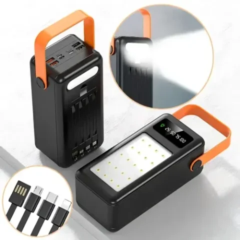 Повербанк YM-638 CX на сонячній батареї 100000 мА·год із 4 USB