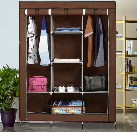 Складана тканинна шафа Storage Wardrobe 88130 на три секції, 130 × 45 × 175 см