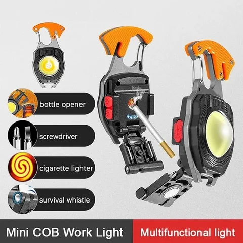Акумуляторний LED-ліхтарик W5147 з Type-C, 7 режимів, магніт і карабін