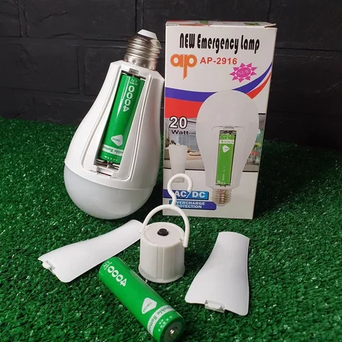 Акумуляторна аварійна LED-лампа AP-2916 E27 20 Вт з двома акумуляторами