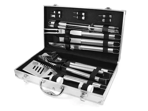 Набір для мангалу BBQ Tools Set AL-18, 18 предметів в алюмінієвому кейсі