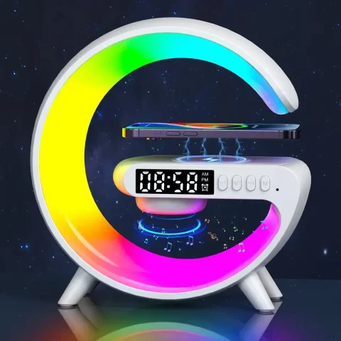 Смарт-лампа настільна G63 RGB з бездротовою зарядкою 10 Вт і Bluetooth-колонкою