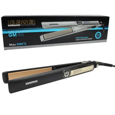 Випрямляч для волосся Gemei GM-416 з LED-дисплеєм, 150–230 °C