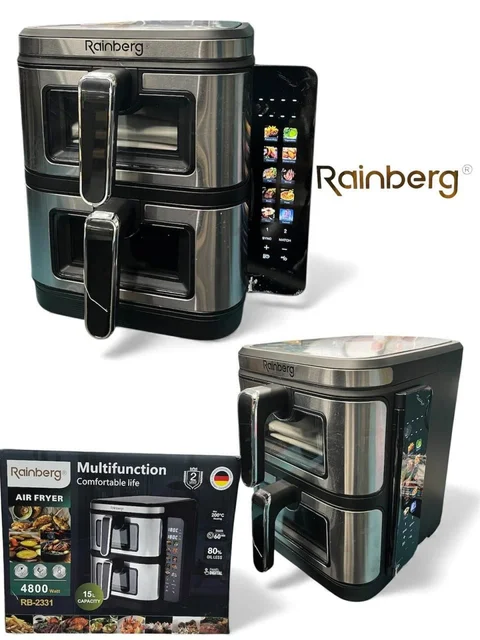 Аерофритюрниця Rainberg RB-2331 15 л 4800 Вт, 12 програм, сенсорна