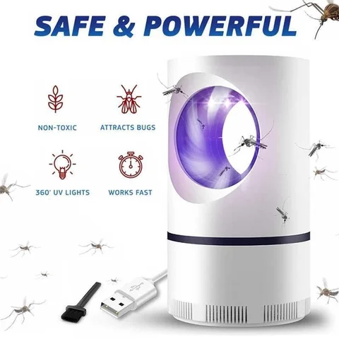 Знищувач комарів і комах USB-лампа-пастка з УФ-світлом, велика
