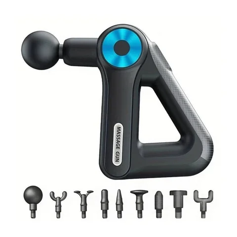 Перкусійний масажер INSPIRE SL-8891 чорний, 20 Вт, 9 насадок