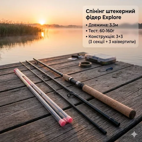 Штекерний фідер Explore 3,3 м з тестом 60–160 г