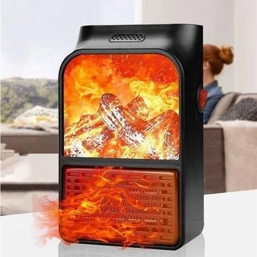 Портативний обігрівач Flame Heater 500 Вт з пультом і імітацією полум’я
