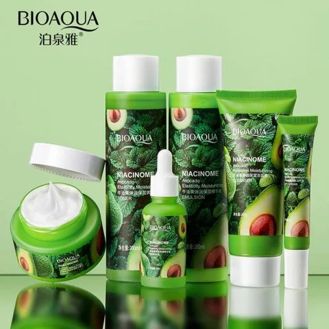 Набір для догляду за обличчям BioAqua Niacinome Avocado 6 в 1 з ніацинамідом