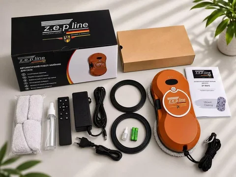 Робот для миття вікон Zepline ZP-00375 90 Вт з пультом, помаранчевий