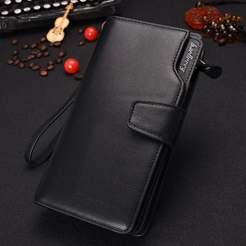Чоловічий гаманець-клатч Baellerry Business S1063, екошкіра, чорний