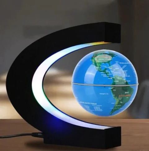 Левітуючий LED-глобус зі світловою картою світу SFR-11-1, синій