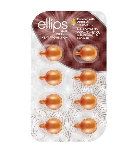 Вітаміни для волосся в капсулах Ellips Hair Vitality з женьшенем і медом, 8 шт