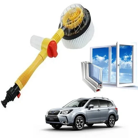 Обертова щітка-насадка на шланг Water Blast Roto Brush з баком для мила