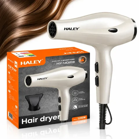 Фен для волосся Haley HY-4023 з іонізацією, білий, 2200 Вт