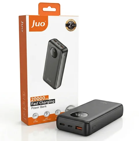Повербанк JUO JLP220-W 20000 мА·год, 22,5 Вт, PD 20 Вт, 3 порти
