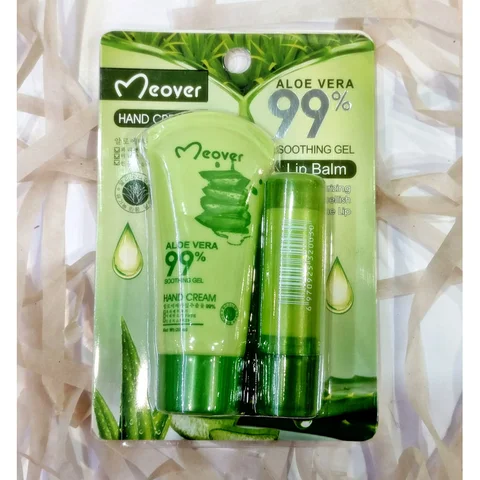 Міні-набір для сумочки: крем для рук і бальзам для губ MEOVER Aloe Vera 99%