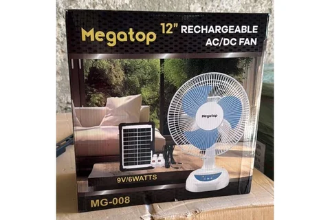 Портативний акумуляторний вентилятор Megatop MG008 із сонячною панеллю