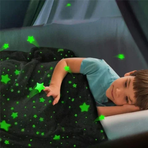 Дитячий плед Magic Blanket із зірками, що світяться, 120 × 150 см, сірий