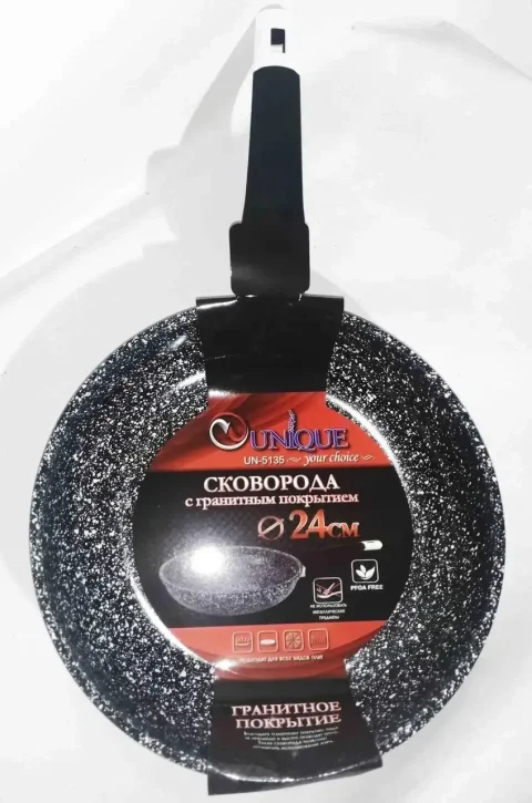 Сковорода UNIQUE UN-5135 24 см з гранітним антипригарним покриттям