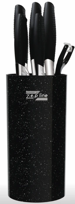 Набір кухонних ножів Zepline ZP-046 з універсальною підставкою