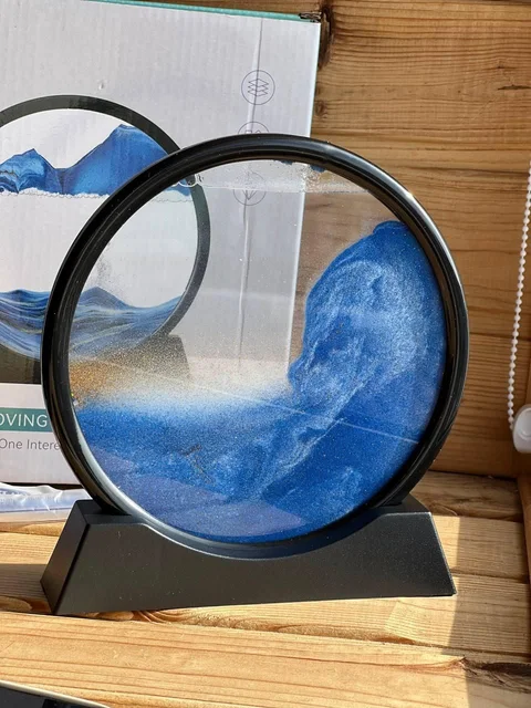 Настільна LED-лампа Пісочний годинник 3D Moving Sands, USB