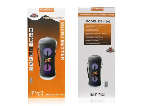 Портативна Bluetooth-колонка DG-1063 30 Вт з мікрофоном і пультом, чорна