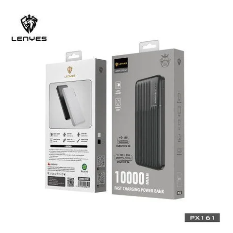 Повербанк Lenyes PX161 10000 мА·год компактний, чорний