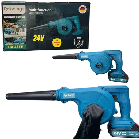 Акумуляторна повітродувка-пилосос Rainberg RB-2355 24 В, 2 акумулятори