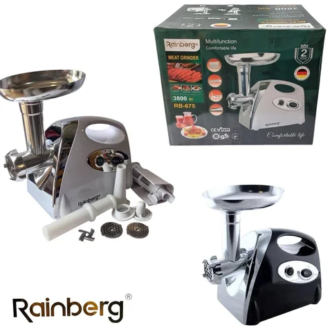 М’ясорубка Rainberg RB-675 3800 Вт із соковижималкою та реверсом
