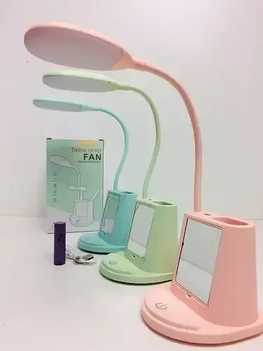 Настільна LED-лампа yw9070 з дзеркалом, підставкою для телефона і USB-виходом