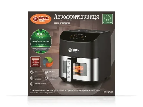 Аерофритюрниця BITEK BT-9501 8 л 4200 Вт з термостатом і таймером