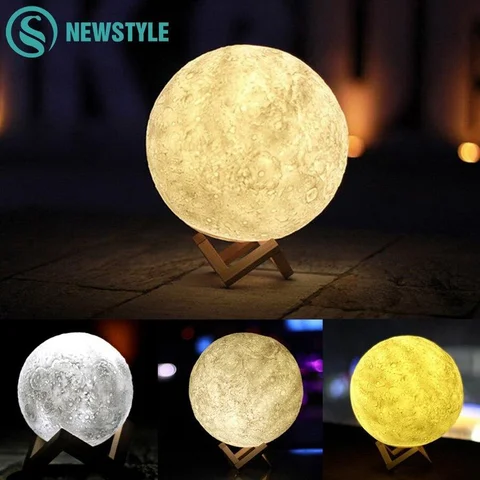 Нічник 3D Місяць Moon Touch Control 15 см із сенсорним керуванням