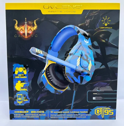 Навушники ігрові Ovleng GT95 з мікрофоном, камуфляж