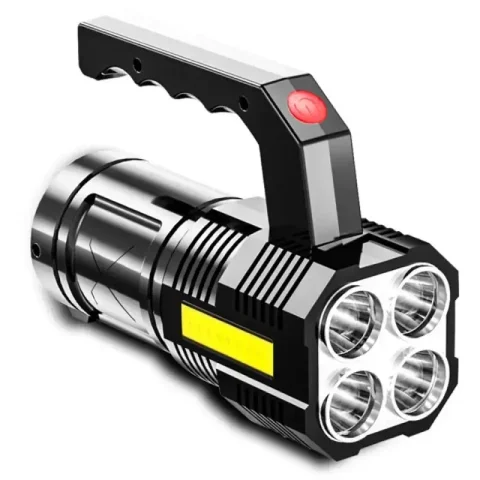 Ручний акумуляторний ліхтар BL-X508 з USB-зарядкою, IPX4, чорний
