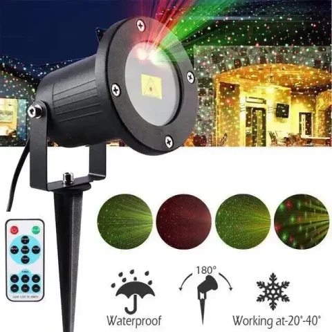 Вуличний лазерний проєктор Outdoor Laser Light у металевому корпусі з пультом