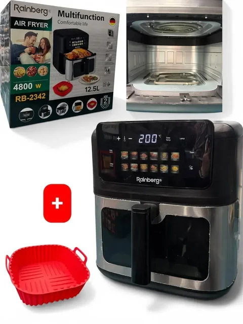 Аерофритюрниця Rainberg RB-2342 12,5 л 4800 Вт з сенсорною панеллю