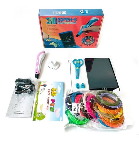 3D-ручка 3D Pen-6 з LCD-дисплеєм і планшетом для малювання