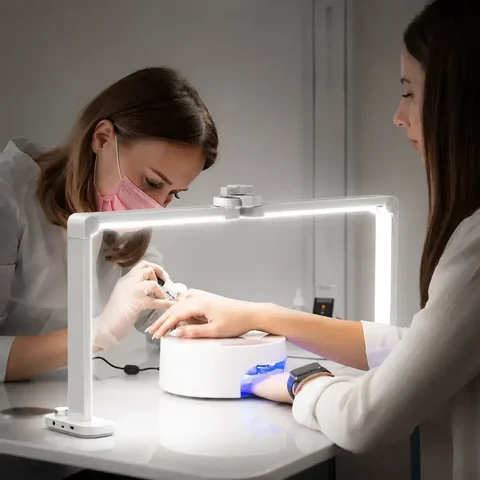 Настільна LED-лампа для манікюру F-800E, 40 Вт, панель 85 см