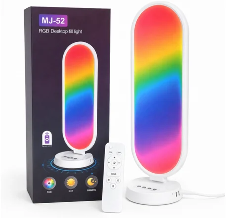 Настільна RGB-лампа MJ-52 з пультом і функцією заряджання пристроїв