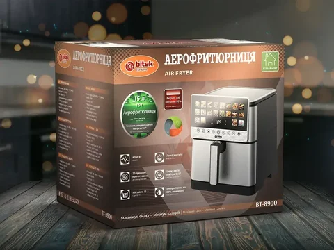 Аерофритюрниця BITEK BT-8900 15 л 4200 Вт, 20 програм, сенсорна