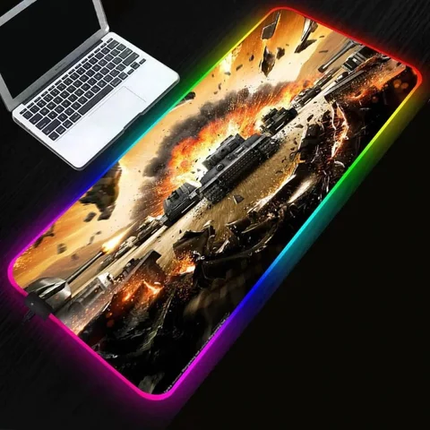 Килимок для миші з RGB-підсвічуванням RS-01, тканинний, 30 × 70 см