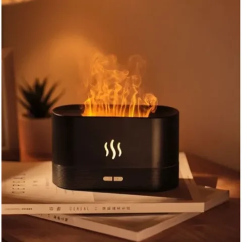 Зволожувач повітря Aroma Diffuser 528 з імітацією полум’я та диму, 180 мл