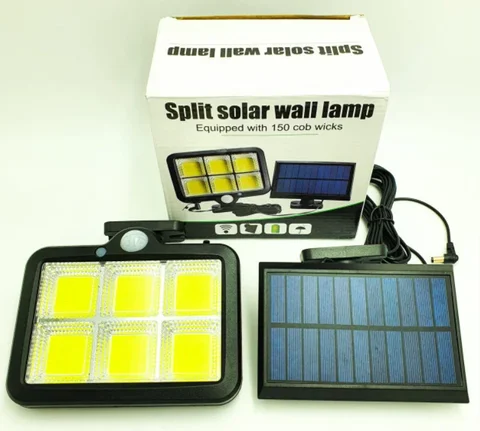Світильник на сонячній батареї NF-160C з датчиком руху і виносною панеллю