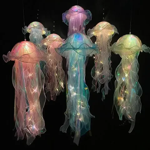 Підвісний світильник Медуза Jellyfish lamp на батарейках